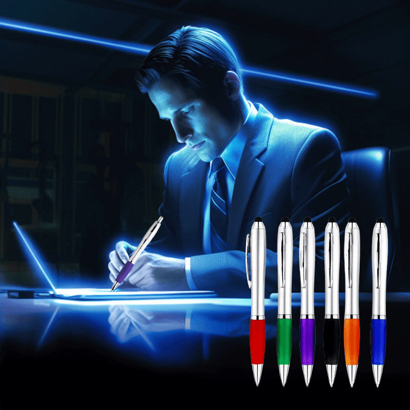 PEN-393-LED lighted logo ballpoint pen-LED发光触屏圆珠笔