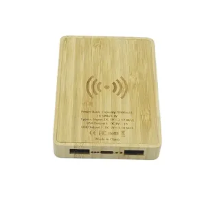 PB-266-Bamboo powerbank with wireless charger-竹木移动电源