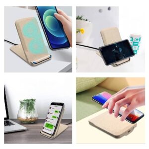 WLC-453-Eco-friendly 2-in-1 Phone Holder 15W Wireless Charger-环保2合1手机支架15W无线充电器