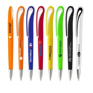 PEN-460-Color clip rotating ballpoint pen-彩色夹子旋转圆珠笔