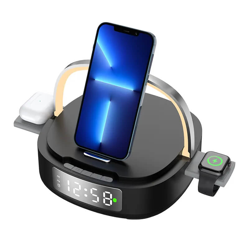 5 in 1 Clock with Wireless Charger