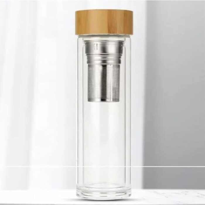 Eco-friendly bamboo crystal water bottle