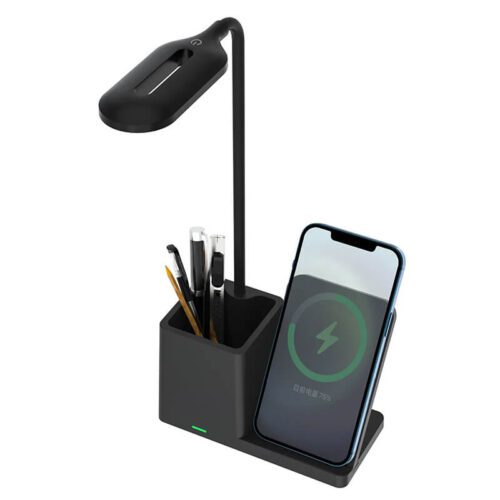 3 in 1 Wireless Charger with Pen Holder and Desk Lamp