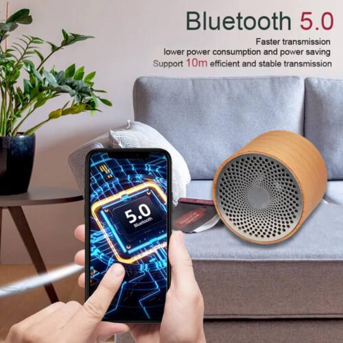 Eco-friendly wooden bluetooth speaker